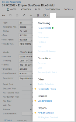 The form toolbar and More menu on a narrow screen